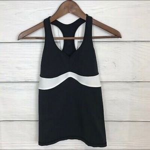 Lululemon Racerback V-Neck Black White